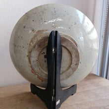 Load image into Gallery viewer, Edo Period Horse Eye Plate Seto Stone Mino Ware Platter Folk Art Pottery D34.5cm
