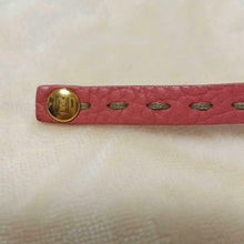 Load image into Gallery viewer, Fendi Authentic Selleria Pink Leather Bangle Bracelet Double Wrap Gold Tone
