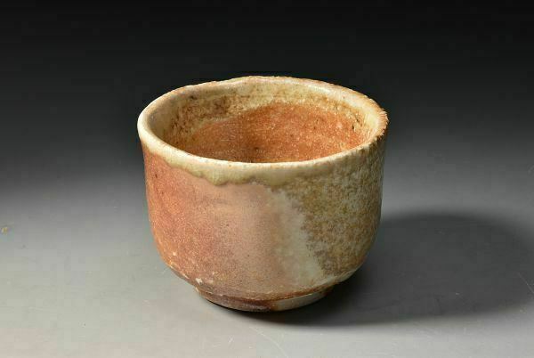 Sadamitsu Sugimoto Shigaraki Ware Natural Glaze Gui Cup Antique Japanese Pottery