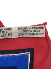 Load image into Gallery viewer, HERMES Paris Carre 90 100% Silk Couvertures et tenues de Jour Red Multicolor
