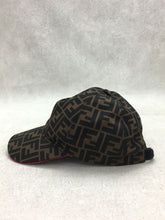 Load image into Gallery viewer, FENDI Auth. FF Zucca Pattern Cap Unisex Brown Polyester Italy Made Size 58cm
