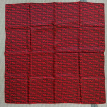 Load image into Gallery viewer, Fendi Auth. Zucca Logo Pattern Scarf Stole 100% Silk Red Brown 86cm Accessory
