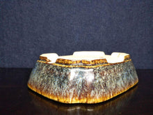 Load image into Gallery viewer, Japanese Bonsai Pot By Tokoname Koyo Brown Glazed Fan Shape W14.2x11.2xH3.8cm
