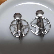 Load image into Gallery viewer, Christian Dior Circle Star Logo Pink Orange Lever Back Earrings Silver Plated
