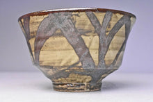 Load image into Gallery viewer, Mashiko Ware by Ichiro Kimura Iron Sand Bowl Grass Paint Pottery D13.6 x H8.2cm
