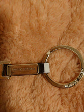 Load image into Gallery viewer, Henri Bendel New York Charm Stripes Key Ring Key Holder Metal Strap Accessory
