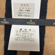 Load image into Gallery viewer, Fendi Auth. Zucca Pecan Pattern Blanket Throw Brown 100% Cotton 140×210cm w/Box
