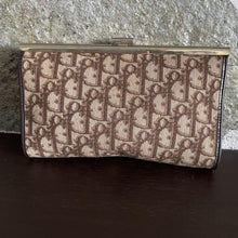 Load image into Gallery viewer, Christian Dior Trotter Gamaguchi Clutch Bag &amp; Coin Case Brown 2 Pieces Vintage
