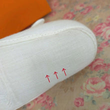 Load image into Gallery viewer, HERMES Paris Authentic Baby First Shoes 10cm Linen 100% Hemp White Snap w/Box
