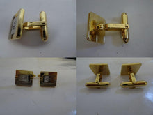 Load image into Gallery viewer, Christian Dior CD Logo Tiepin &amp; Cufflinks Set Gold Silver Men&#39;s Accessory w/Box
