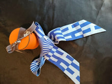 Load image into Gallery viewer, HERMES Paris Op&#39;H Twilly Scarf Silk 100% Blue White w/Box
