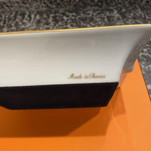 Load image into Gallery viewer, HERMES Paris Cigar Tray Ashtray Porcelain Carriage Stars Interior Black Navy Box

