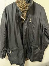 Load image into Gallery viewer, Fendi Auth. Zucca Pattern Reversible Blouson Coat Jacket Zipper Brown Unisex
