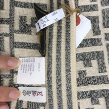 Load image into Gallery viewer, Fendi Zucca FF Logo Wrap Around Skirt Cream Color Knitted Cotton Blend 44/US 10
