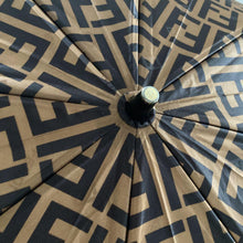 Load image into Gallery viewer, Fendi Authentic Zucca Logo Monogram Folding Umbrella Brown Black Unisex Vintage
