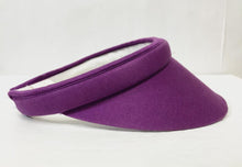 Load image into Gallery viewer, Christian Dior Emblem Embroidered Sun Visor Cap Purple Cotton Ladies Vintage
