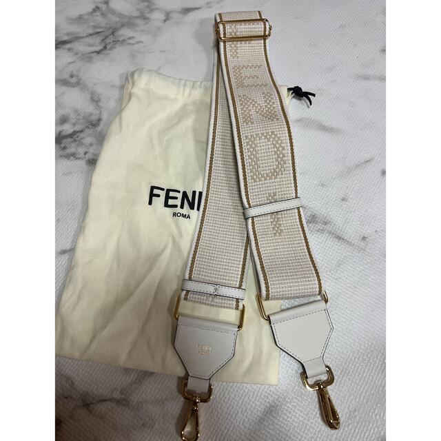 Fendi Authentic Logo STRAP YOU Shoulder Strap Beige Italy Made w/Storage Bag