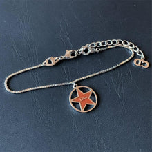 Load image into Gallery viewer, Christian Dior Circle Star Motif Chain Bangle Bracelet Silver Plated Accessory
