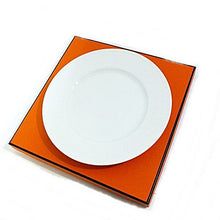 Load image into Gallery viewer, Hermes Paris Authentic Egée Dessert Plate D22cm White Porcelain Tableware w/Box
