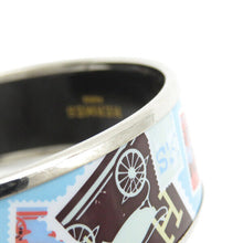 Load image into Gallery viewer, Hermes Paris Email Cloisonne Enamel Bangle Bracelet Stamp Light Blue Silver Box
