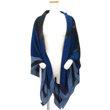 Load image into Gallery viewer, HERMES Paris Carre140 Stole Shawl Cheval a La Couverture Cashmere Silk Blue
