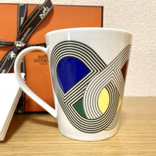 Load image into Gallery viewer, Hermes Paris Rallye 24 Pair Mug Cup Porcelain Multicolor Tableware 240ml w/Box
