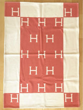 Load image into Gallery viewer, HERMES Paris Avalon Plaid Baby Blanket Throw Wool Blend Rose Errel 100 x 140cm
