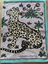 Load image into Gallery viewer, HERMES Small Size Towel Bath Mat Cotton 100% Leopards 63 x 91 cm Multicolor
