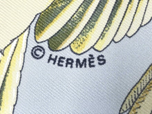 Load image into Gallery viewer, HERMES Carre 90 L&#39;INTRUS Intruder bird Scarf silk Light Blue
