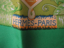Load image into Gallery viewer, Hermes Paris Carre 90 Silk 100% Scarf Stole ALOHA Hawaiian Green Accessory w/Box
