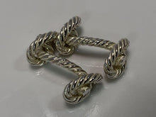 Load image into Gallery viewer, Hermes Paris Rope Twist Motif Cuffs Cufflinks Silver Tone Men&#39;s Accessory No Box
