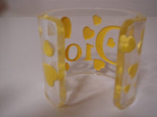 Load image into Gallery viewer, Christian Dior Logo Heart Clear Yellow Bangle Bracelet Plastic Ladies Accessory
