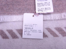 Load image into Gallery viewer, HERMES Paris Plaid Thalassa Blanket Throw Sable Gray Wool 100% 150 × 200cm
