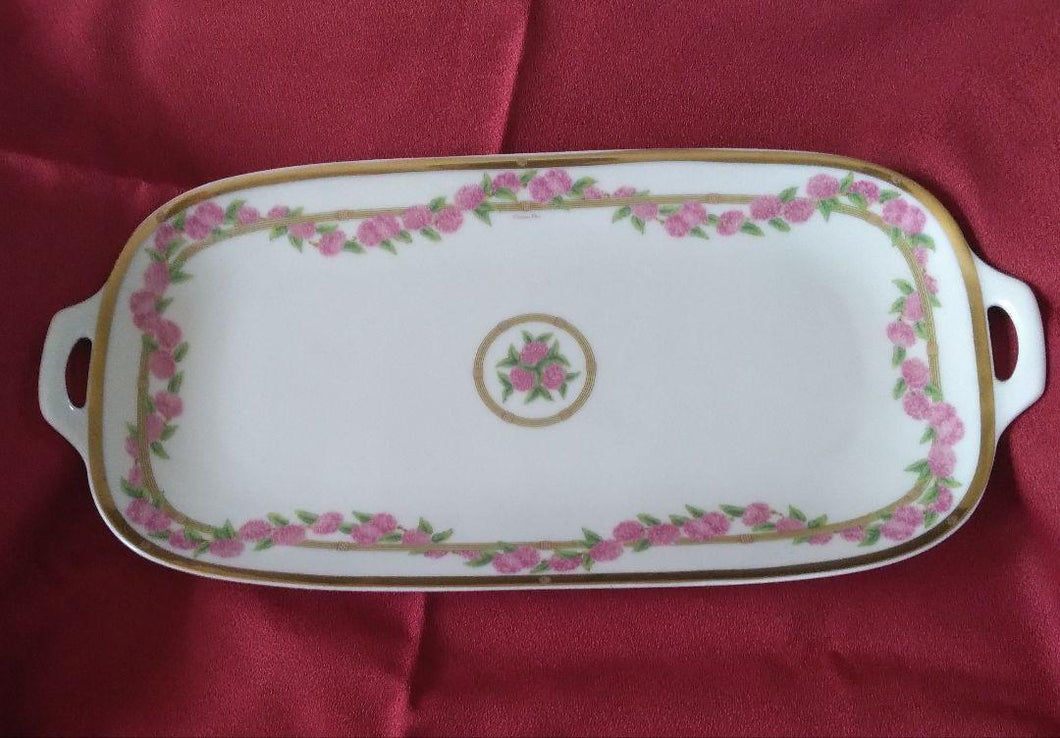 Christian Dior Sandwich Plate HORTENSIA Flower Porcelain Tableware Interior 35cm