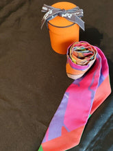 Load image into Gallery viewer, HERMES Paris Twilly Scarf Silk 100% GRAFF HERMES Pink Multicolor Accessory w/Box
