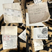 Load image into Gallery viewer, Fendi Vintage Turtleneck Sweater Knit Zucca Logo 100% Wool Brown Size 42 Italy
