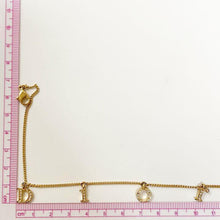 Load image into Gallery viewer, Christian Dior Alphabet Logo Rhinestone Chain Necklace Pendant Gold Plated 40cm
