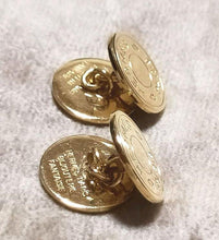 Load image into Gallery viewer, Hermes Paris Auth. Selle Serie Button Cuffs Cufflinks Gold Plate Men&#39;s Accessory
