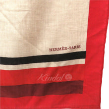 Load image into Gallery viewer, HERMES Paris Carre140 Stole Shawl Cheval a La Couverture Cashmere Silk Beige Red
