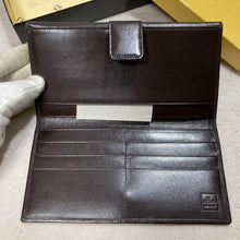 Load image into Gallery viewer, FENDI FF Zucca Bifold Long Wallet Brown Canvas Leather Card Pockets Flap Button
