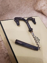 Load image into Gallery viewer, Hermes Paris 1970s Horse Head Wine Bottle Opener BARWARE Metal 13.5cm w/Box
