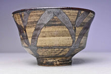 Load image into Gallery viewer, Mashiko Ware by Ichiro Kimura Iron Sand Bowl Grass Paint Pottery D13.6 x H8.2cm
