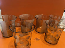 Load image into Gallery viewer, HERMES Paris Tumbler Glasses Set of 6 Rock Glass Crystal Clear Glassware w/Box
