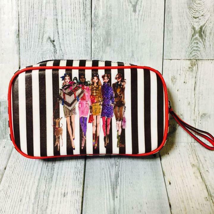 Henri Bendel New York Accessory Pouch Jewelry Zip Case Travel Organizer RARE