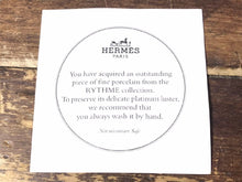 Load image into Gallery viewer, Hermes Paris Rhythm Rythme Demitasse Cup &amp; Saucer Set of 2 Porcelain Red w/Box
