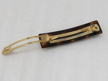 Load image into Gallery viewer, Fendi FF Barrette Hair Clip Hair Clasp Brown Tortoiseshell Hair Accessory Pin
