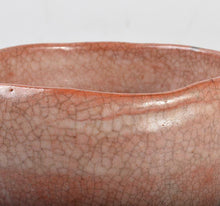 Load image into Gallery viewer, Japanese Raku Ware by Kichizaemon Raku Red Glaze Tea Bowl Antique Pottery w/Box
