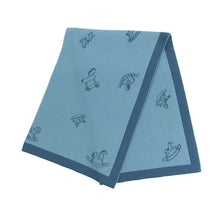 Load image into Gallery viewer, Hermes Baby Swaddle Blanket Throw Rocking Horse Cashmere Blue 65cm×99cm Italy
