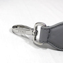 Load image into Gallery viewer, Fendi Strap You Shoulder Strap Studded Leather Light Gray Silver Bag Accessory
