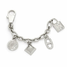 Load image into Gallery viewer, Hermes Amulette 4 Motifs Bag Charm Olga Cadena Chaine D’Ancle Silver Plated Box
